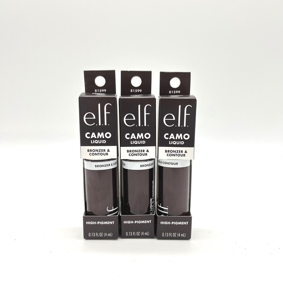 ELF Camo Liquid Bronzer & Contour 11 Rich Riche High Pigment Set of 3 - Picture 1 of 4